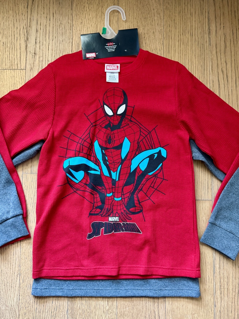 Spider-Man 2 Pack Long-sleeve T-shirt Set - Grey Red Boys Tees NWT Sz M (10-12) - Picture 4 of 6